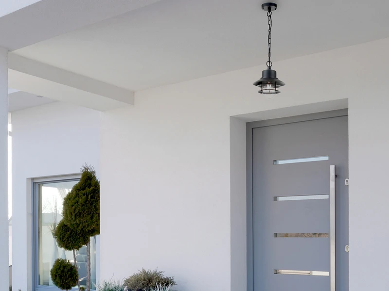 MeineWunschleuchte LED Wetterfeste Außen Hängeleuchte Aus Edelstahl, Schwarz Ø22cm 10 MeineWunschleuchte LED Wetterfeste Außen Hängeleuchte Aus Edelstahl, Schwarz Ø22cm – Bild 8