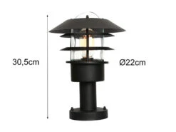 MeineWunschleuchte LED Wetterfeste Sockelleuchte Aus Edelstahl, Schwarz Höhe 30,5cm -Bestes Beleuchtungs Geschäft led wetterfeste sockelleuchte aus edelstahl schwar 6