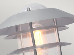 MeineWunschleuchte LED Wetterfeste Sockelleuchte Aus Edelstahl, Silber Höhe 30,5cm -Bestes Beleuchtungs Geschäft led wetterfeste sockelleuchte aus edelstahl silber 3