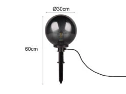 Reality Leuchten Leuchtkugel BOLO Für Den Garten Mit Strom Rauchfarbig, 5m Kabel, Ø 30 Cm -Bestes Beleuchtungs Geschäft leuchtkugel bolo fuer den garten mit strom rauchfa 12