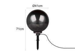 Reality Leuchten Leuchtkugel BOLO Für Den Garten Mit Strom Rauchfarbig, 5m Kabel, Ø 40 Cm -Bestes Beleuchtungs Geschäft leuchtkugel bolo fuer den garten mit strom rauchfa 3