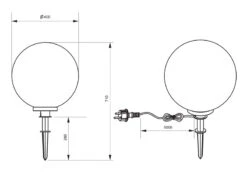 Reality Leuchten Leuchtkugel BOLO Für Den Garten Mit Strom Rauchfarbig, 5m Kabel, Ø 40 Cm -Bestes Beleuchtungs Geschäft leuchtkugel bolo fuer den garten mit strom rauchfa 7