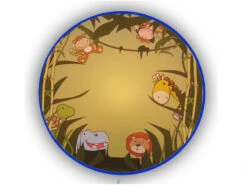 Niermann Lustige LED Wandlampe (Ø25cm) Mit Wilden Tieren Safari Feeling Fürs Kinderzimmer
