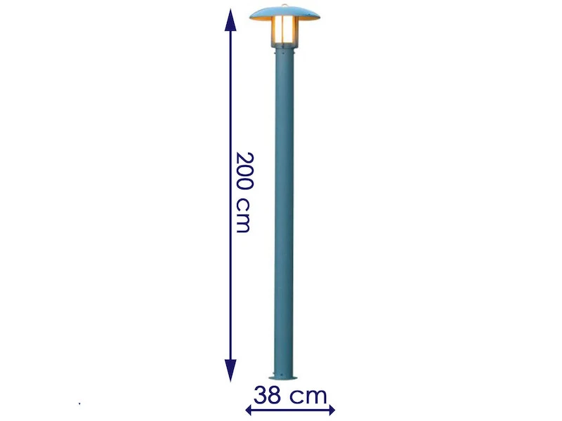 Konstsmide Mastleuchte / Gartenlaterne HEIMDAL, Höhe 200 Cm, Alu Silber / Glas Opal, E27 4 Konstsmide Mastleuchte / Gartenlaterne HEIMDAL, Höhe 200 Cm, Alu Silber / Glas Opal, E27 – Bild 2