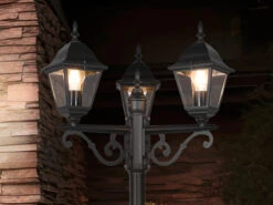 Trio Leuchten Mastleuchte LIVENZA 3-flammige Laterne Aluminium Schwarz Höhe 200cm 11 Trio Leuchten Mastleuchte LIVENZA 3-flammige Laterne Aluminium Schwarz Höhe 200cm -Bestes Beleuchtungs Geschäft mastleuchte livenza 3 flammige laterne aluminium s 2