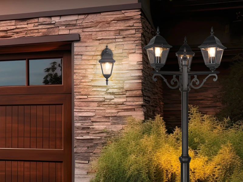 Trio Leuchten Mastleuchte LIVENZA 3-flammige Laterne Aluminium Schwarz Höhe 200cm 8 Trio Leuchten Mastleuchte LIVENZA 3-flammige Laterne Aluminium Schwarz Höhe 200cm – Bild 6