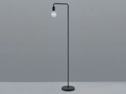 MeineWunschleuchte Minimalistische LED Stehleuchte, Metall Schwarz Matt, Höhe 149cm -Bestes Beleuchtungs Geschäft minimalistische led stehleuchte metall schwarz mat 2
