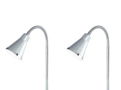 Reality Leuchten Moderne Flexible LED Schreibtischleuchten 2er SET 1 Flammig Kunststoff In Silber -Bestes Beleuchtungs Geschäft moderne flexible led schreibtischleuchten 2er set 1 6
