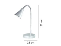 Reality Leuchten Moderne Flexible LED Schreibtischleuchten 2er SET 1 Flammig Kunststoff In Silber -Bestes Beleuchtungs Geschäft moderne flexible led schreibtischleuchten 2er set 1 7