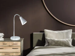 Reality Leuchten Moderne Flexible LED Schreibtischleuchten 2er SET 1 Flammig Kunststoff In Silber -Bestes Beleuchtungs Geschäft moderne flexible led schreibtischleuchten 2er set 1 8