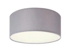 Smartwares Moderne Hängelampe, Stoff Grau/Abdeckung Satiniert, Ø 20 Cm, CEILING DREAM -Bestes Beleuchtungs Geschäft moderne haengelampe stoff grau abdeckung satiniert 2