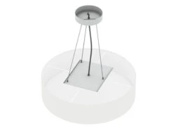 Smartwares Moderne Hängelampe, Stoff Grau/Abdeckung Satiniert, Ø 20 Cm, CEILING DREAM -Bestes Beleuchtungs Geschäft moderne haengelampe stoff grau abdeckung satiniert 4