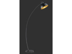 MeineWunschleuchte Moderne LED Bogenleuchte In Schwarz Schirm Innen Gold, 155cm Hoch 75cm Ausladung -Bestes Beleuchtungs Geschäft moderne led bogenleuchte in schwarz schirm innen g 2