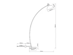 MeineWunschleuchte Moderne LED Bogenleuchte In Schwarz Schirm Innen Gold, 155cm Hoch 75cm Ausladung -Bestes Beleuchtungs Geschäft moderne led bogenleuchte in schwarz schirm innen g 4