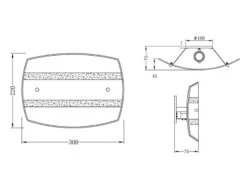 Trio Leuchten Moderne LED Wandleuchte 30x22cm Weißer Glasschirm Mit Dekorstreifen In Silber -Bestes Beleuchtungs Geschäft moderne led wandleuchte 30x22cm weisser glasschirm 4