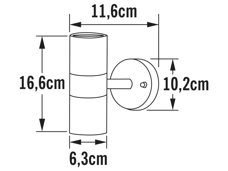 Konstsmide Moderne Up-Down Außenwandleuchte MODENA, Höhe 17cm, Schwarz 6 Konstsmide Moderne Up-Down Außenwandleuchte MODENA, Höhe 17cm, Schwarz – Bild 4