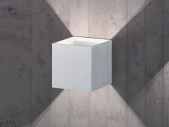 Trio Leuchten Moderne Up & Down LED Wandleuchte LOUIS Alu Gebürstet, 10x10x10cm -Bestes Beleuchtungs Geschäft moderne up down led wandleuchte louis alu gebuerst 3