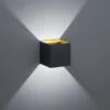 Trio Leuchten Moderne Up & Down LED Wandleuchte LOUIS Schwarz Matt/ Gold, 10x10x10cm -Bestes Beleuchtungs Geschäft moderne up down led wandleuchte louis schwarz matt