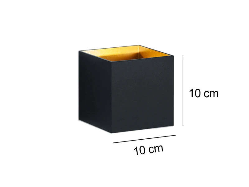 Trio Leuchten Moderne Up & Down LED Wandleuchte LOUIS Schwarz Matt/ Gold, 10x10x10cm 5 Trio Leuchten Moderne Up & Down LED Wandleuchte LOUIS Schwarz Matt/ Gold, 10x10x10cm – Bild 3