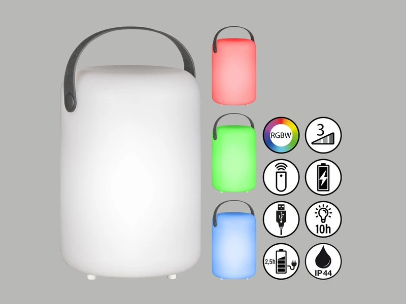 FHL Easy Outdoor Akku Tischlampe ORNO Ohne Kabel Mit Fernbedienung & RGB, Höhe 20cm 6 FHL Easy Outdoor Akku Tischlampe ORNO Ohne Kabel Mit Fernbedienung & RGB, Höhe 20cm – Bild 4