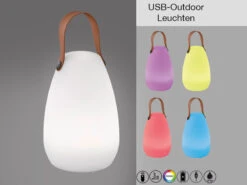 FHL Easy Outdoor Akku Tischlampe RUBY Ohne Kabel Mit RGB Farbwechsel 26cm -Bestes Beleuchtungs Geschäft outdoor akku tischlampe ruby ohne kabel mit rgb fa 7