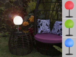 FHL Easy Outdoor Akku Tischlampe TRIVENTO Ohne Kabel - Dimmbar & RGB, H: 18cm