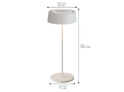 Lutec Outdoor LED Akku Tischleuchte COCKTAIL Weiß, Dimmbar Höhe 29,5cm -Bestes Beleuchtungs Geschäft outdoor led akku tischleuchte cocktail weiss dimmb 3