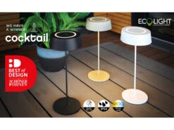 Lutec Outdoor LED Akku Tischleuchte COCKTAIL Weiß, Dimmbar Höhe 29,5cm -Bestes Beleuchtungs Geschäft outdoor led akku tischleuchte cocktail weiss dimmb 9