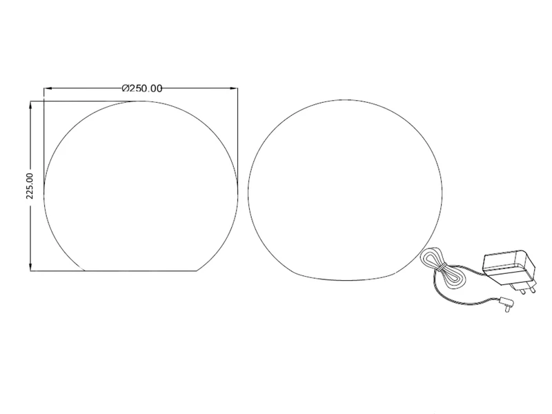 Reality Leuchten Outdoor LED Kugel Tischleuchte BAHAMAS Mit Akku Per USB Aufladbar, Weiß Ø 25cm 10 Reality Leuchten Outdoor LED Kugel Tischleuchte BAHAMAS Mit Akku Per USB Aufladbar, Weiß Ø 25cm – Bild 8