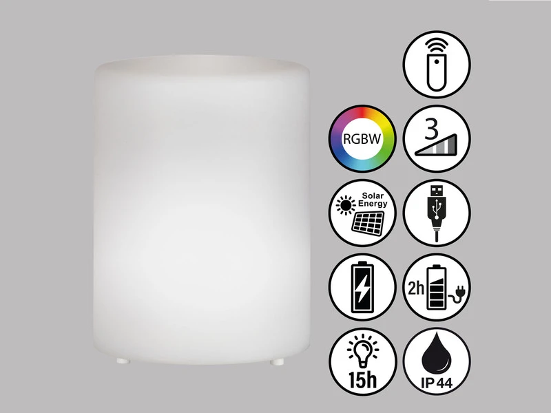 FHL Easy Outdoor Solar Tischleuchte CEPPO 15cm Klein Mit Fernbedienung & RGB LED 6 FHL Easy Outdoor Solar Tischleuchte CEPPO 15cm Klein Mit Fernbedienung & RGB LED – Bild 4