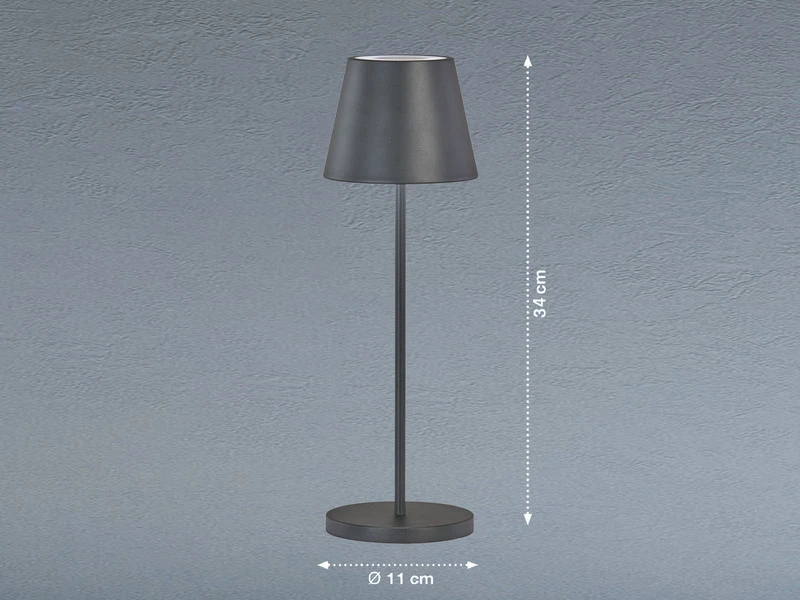 FHL Easy Outdoor Tischlampe COSENZA 2.0 Schwarz Ohne Kabel - USB Anschluss & Ladestation 6 FHL Easy Outdoor Tischlampe COSENZA 2.0 Schwarz Ohne Kabel - USB Anschluss & Ladestation – Bild 4