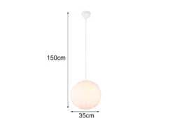 Reality Leuchten Pendelleuchte FURRY Mit Kugel Lampenschirm Aus Plüsch, Ø 35cm -Bestes Beleuchtungs Geschäft pendelleuchte furry mit kugel lampenschirm aus plu 3