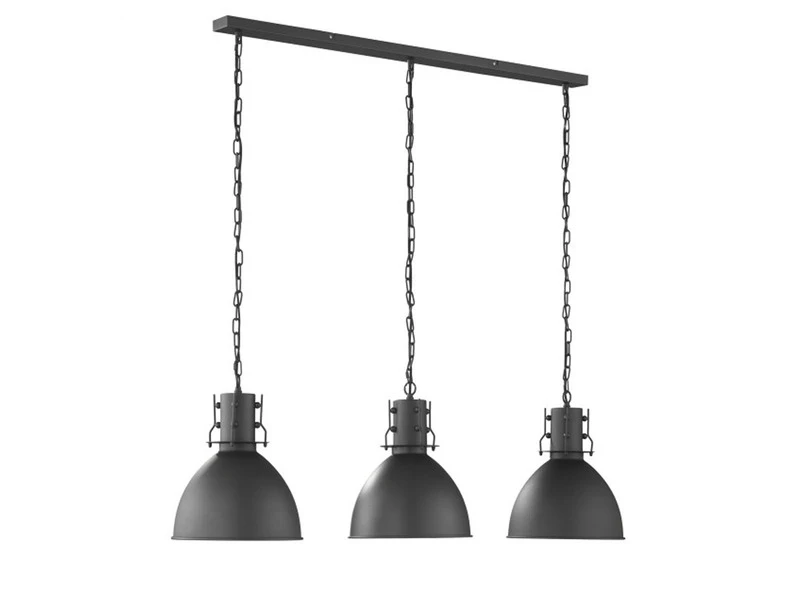 MeineWunschleuchte Pendelleuchte Industrial Style 3 Flammig In Schwarz Mit LED Dimmbar 4 MeineWunschleuchte Pendelleuchte Industrial Style 3 Flammig In Schwarz Mit LED Dimmbar – Bild 2