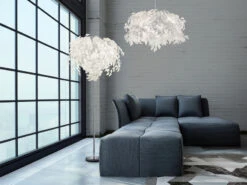 Reality Leuchten Pendelleuchte LEAVY Blätter Lampenschirm In Weiß Ø70cm -Bestes Beleuchtungs Geschäft pendelleuchte leavy blaetter lampenschirm in weiss 7