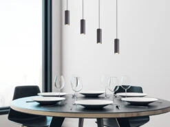 Trio Leuchten Pendelleuchte MARLEY 4-flammig Breite 75 Cm Schwarz