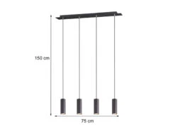 Trio Leuchten Pendelleuchte MARLEY 4-flammig Breite 75 Cm Schwarz -Bestes Beleuchtungs Geschäft pendelleuchte marley 4 flammig breite 75 cm schwar 3