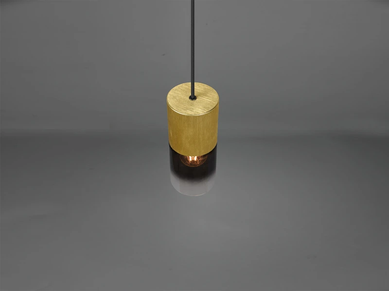 Trio Leuchten Pendelleuchte ROBIN 1 Flammig Messing Matt Mit Rauchglas Schirm Ø 10cm 8 Trio Leuchten Pendelleuchte ROBIN 1 Flammig Messing Matt Mit Rauchglas Schirm Ø 10cm – Bild 6