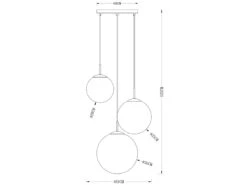 Globo Pendelleuchte VARUS 3-flammig Mit Glaskugeln Aus Amberglas -Bestes Beleuchtungs Geschäft pendelleuchte varus 3 flammig mit glaskugeln aus a 3