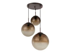 Globo Pendelleuchte VARUS 3-flammig Mit Glaskugeln Aus Amberglas -Bestes Beleuchtungs Geschäft pendelleuchte varus 3 flammig mit glaskugeln aus a 8