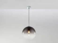 Globo Pendelleuchte VARUS Mit Glaskugel Aus Rauchglas, Ø 30cm -Bestes Beleuchtungs Geschäft pendelleuchte varus mit glaskugel aus rauchglas 30 2