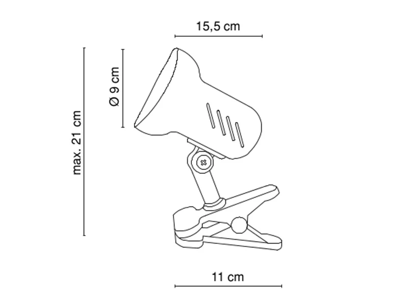 Globo Praktische Klemmleuchte / Klammerleuchte BASIC In Silber, Schwenkbar 4 Globo Praktische Klemmleuchte / Klammerleuchte BASIC In Silber, Schwenkbar – Bild 2