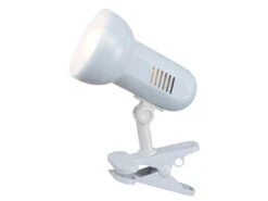 Globo Praktische Klemmleuchte / Klammerleuchte BASIC In Weiß, Schwenkbar