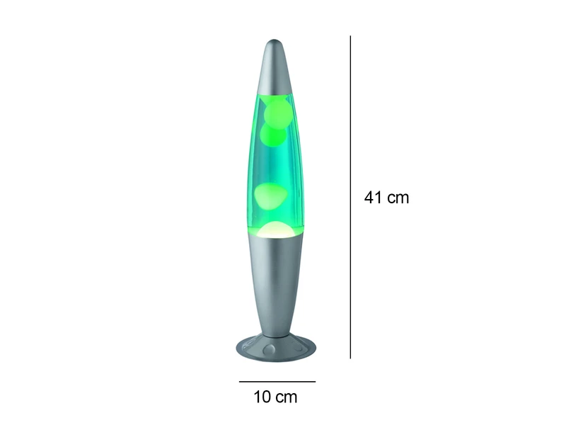 Reality Leuchten Raketen Lavalampe 90er Jahre Lichtsäule In Gelb,blau/Silber, Höhe 41cm Ø10cm 5 Reality Leuchten Raketen Lavalampe 90er Jahre Lichtsäule In Gelb,blau/Silber, Höhe 41cm Ø10cm – Bild 3