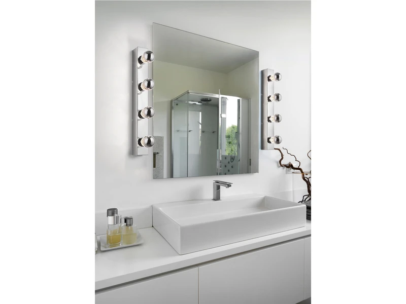 Trio Leuchten Retro LED Badezimmer Wandleuchte In Chrom 55cm - Spiegelleuchte 7 Trio Leuchten Retro LED Badezimmer Wandleuchte In Chrom 55cm - Spiegelleuchte – Bild 5