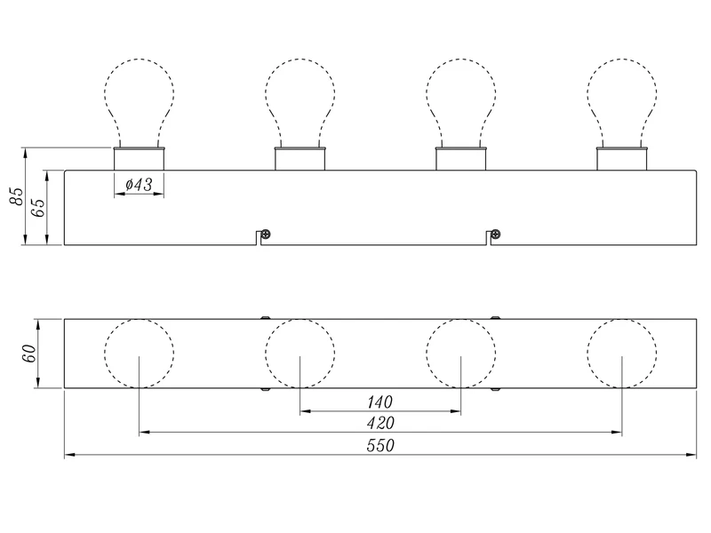 Trio Leuchten Retro LED Badezimmer Wandleuchte In Chrom 55cm - Spiegelleuchte 9 Trio Leuchten Retro LED Badezimmer Wandleuchte In Chrom 55cm - Spiegelleuchte – Bild 7