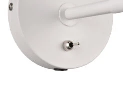 MeineWunschleuchte Retro LED Wandstrahler Mit Stecker Und Schalter Aus Metall Weiß, Höhe 16cm -Bestes Beleuchtungs Geschäft retro led wandstrahler mit stecker und schalter au 5