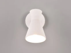 MeineWunschleuchte Retro LED Wandstrahler Mit Stecker Und Schalter Aus Metall Weiß, Höhe 16cm -Bestes Beleuchtungs Geschäft retro led wandstrahler mit stecker und schalter au 6