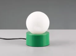 Reality Leuchten Retro Tischleuchte COUNTESS On-off Touch, Glaskugel Weiß, Grün Ø12cm -Bestes Beleuchtungs Geschäft retro tischleuchte countess on off touch glaskugel 4