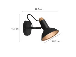 Trio Leuchten Retro Wandstrahler ROXIE 1-flammig Aus Metall In Schwarz / Gold 11 Trio Leuchten Retro Wandstrahler ROXIE 1-flammig Aus Metall In Schwarz / Gold -Bestes Beleuchtungs Geschäft retro wandstrahler roxie 1 flammig aus metall in s 2