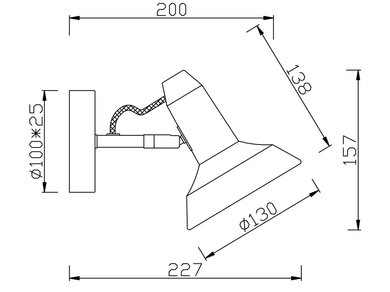 Trio Leuchten Retro Wandstrahler ROXIE 1-flammig Aus Metall In Schwarz / Gold 7 Trio Leuchten Retro Wandstrahler ROXIE 1-flammig Aus Metall In Schwarz / Gold – Bild 5